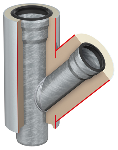ACO VBR-Einfachabz. Red. GM-X DN200x100x45 Grad