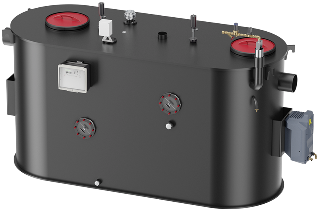 ACO Fettabsch.LipuJet-P-OA NS30 Dirabsg.+HD-Rg.ov.links