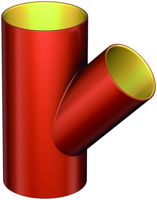 ACO Einfachabwzeig Red SM-X DN100x70x45 Grad/ Guss