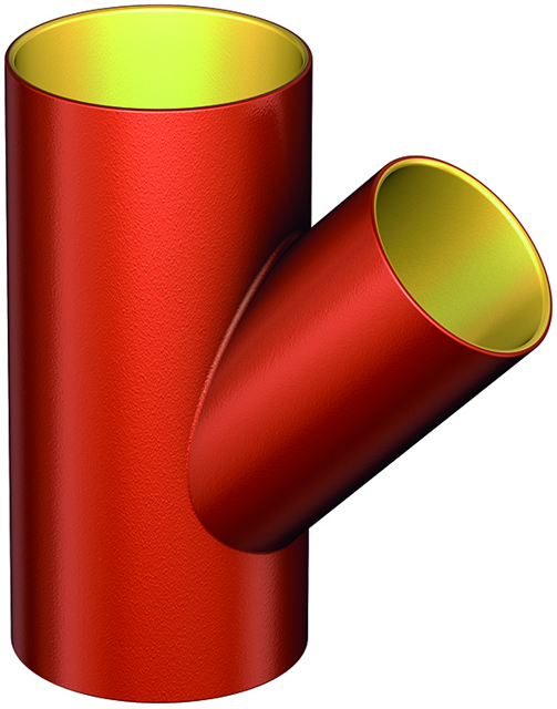 ACO Einfachabwzeig Red SM-X DN125x50x45 Grad/ Guss