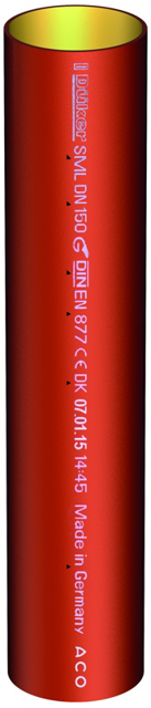 ACO Abflussrohr SM-X DN50x3000x3,5/ Guss/muffenlos