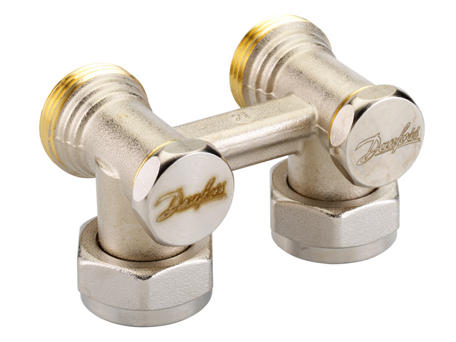 Danfoss Universalverschraubung RLV-KS für Ventil-HK, Heizkörper G 3/4, Eck