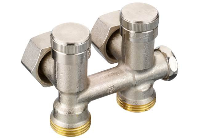 Danfoss Universalverschraubung RLV-K für Ventil-HK, Heizkörper R 1/2, Eck