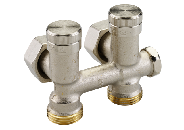 Danfoss Universalverschraubung RLV-K für Ventil-HK, Heizkörper G 3/4, Eck