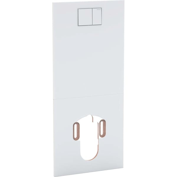 GE Designplatte für Geberit AquaClean WC-Komplettanlage, Sela/Mera Glas weiß