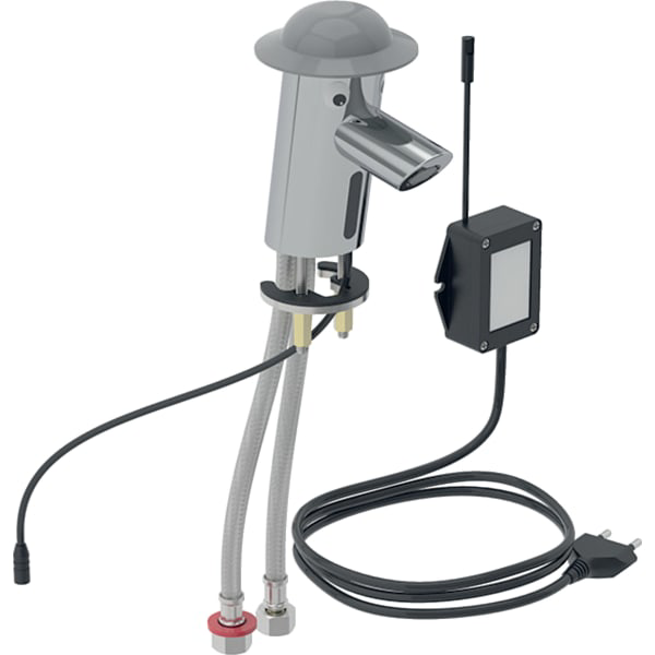 GE Bambini Waschtischarmatur, Netzbetr. glanzverchromt / staubgrau