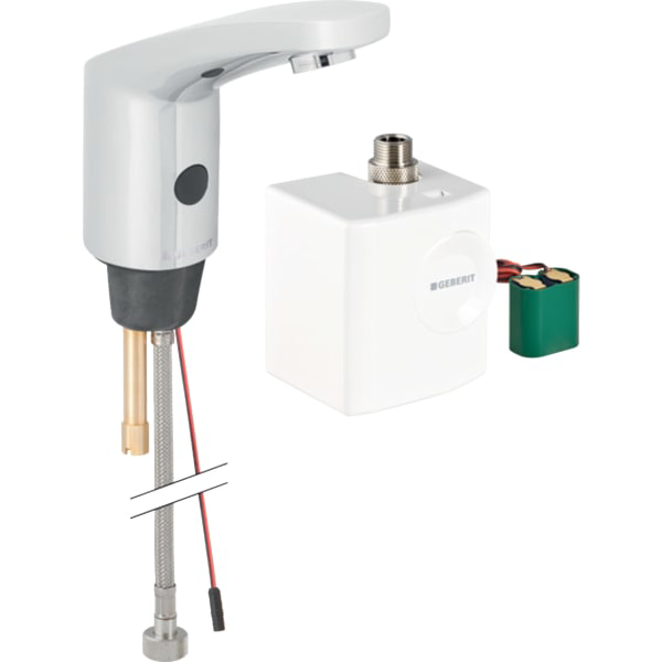 GE Typ 185 Waschtischarmatur, Generator ohne Mischer, hochglanz verchromt