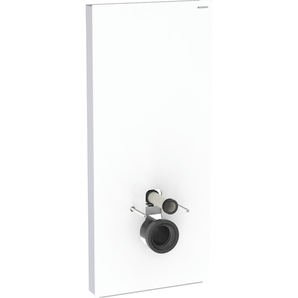 GE Monolith Plus Sanitärmodul für WWC 114cm mit Anschlussstutzen Glas weiss