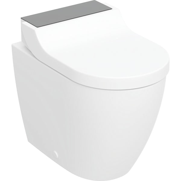 GE Geberit AquaClean Tuma Comfort WC-Komplettanlage Stand-WC, Glas schwarz