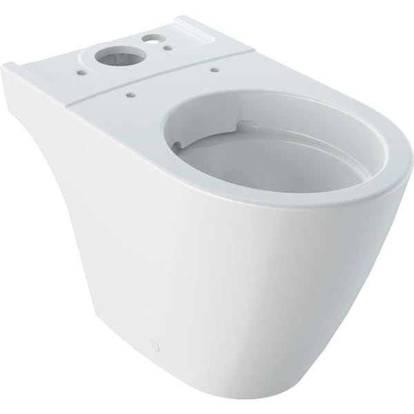 GE iCon Stand-WC für AP-SPK aufgesetzt Tiefspüler, Rimfree, Abg.multi, weiß