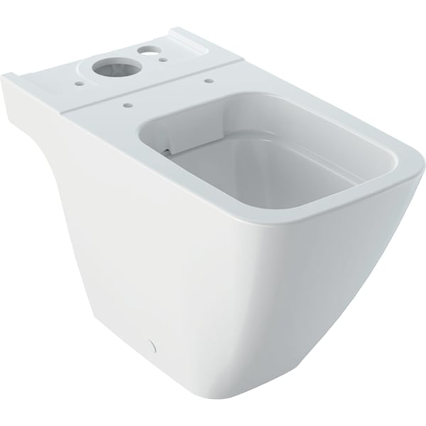 GE iCon Square Stand-WC f. AP-SPK aufges Tiefspüler geschl.Fo Rimfree, weiß, Tect