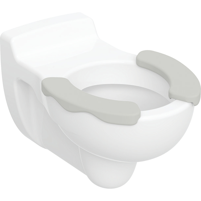 GE Bambini WWC für Kinder, Tiefspüler weiß, mit Sitzauflagen grau