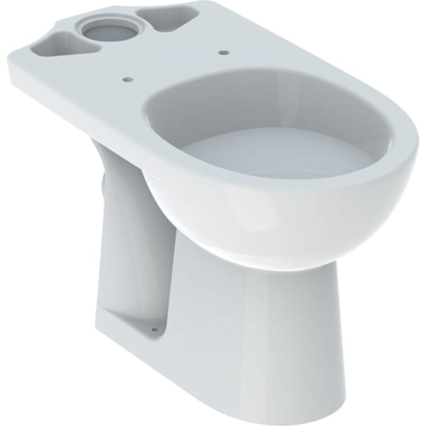 GE Renova Stand-WC für AP-SPK aufgesetzt Abgang horizontal, weiß