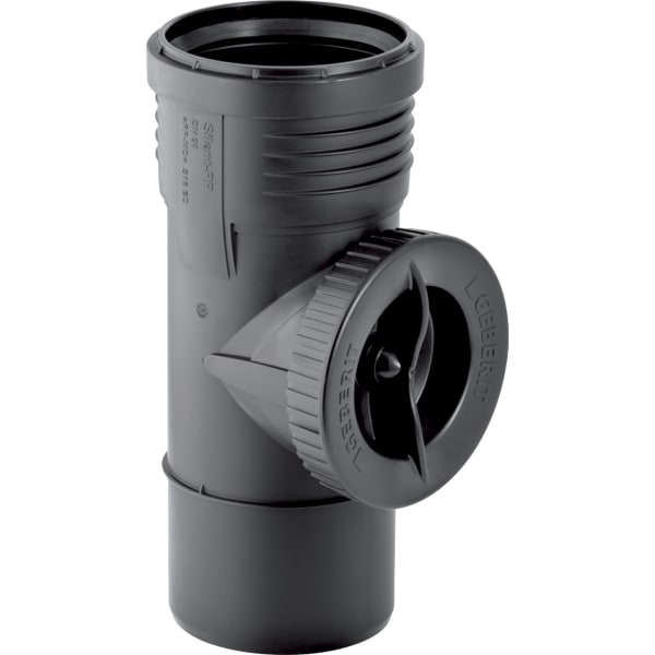Geberit Silent-PP access pipe 90° with round service opening: d=90mm 