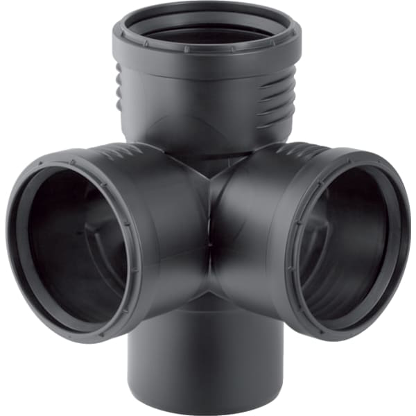 Geberit Silent-PP corner branch fitting 87.5°: d=90mm, d1=90mm, d2=90mm 