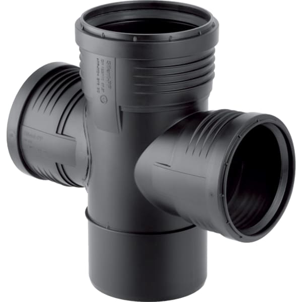 Geberit Silent-PP double branch fitting 87,5°: d=125mm, d1=110mm 