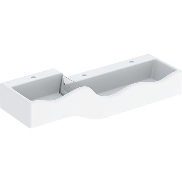 GE Bambini Spiel- und Waschlandschaft für 3 WT-Arm., tieferes Becken re, weiß