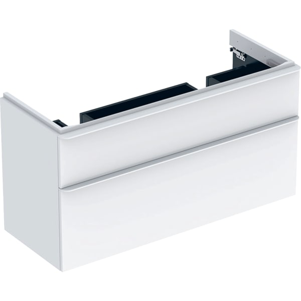 GE Smyle Square Unterschrank für DWT m. 2 Schubladen, 118,4x61,7x47cm, weiß
