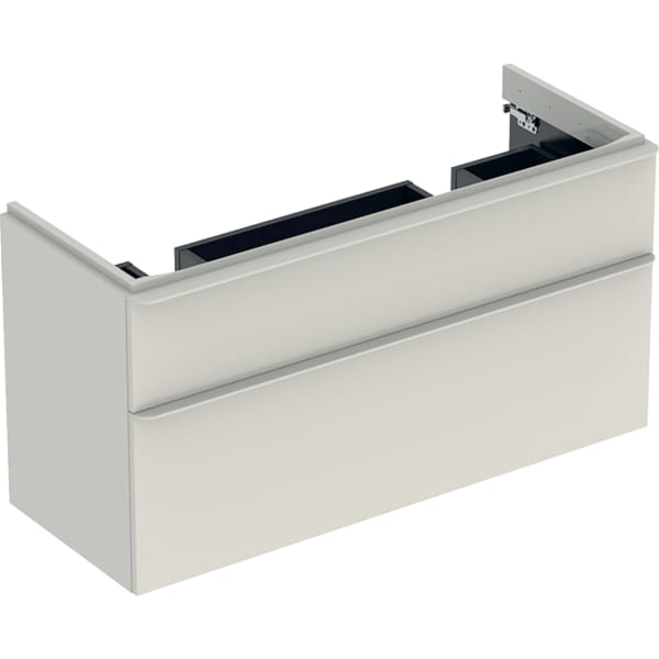 GE Smyle Square Unterschrank für DWT m. 2 Schubl., 118,4x61,7x47cm, sand-grau
