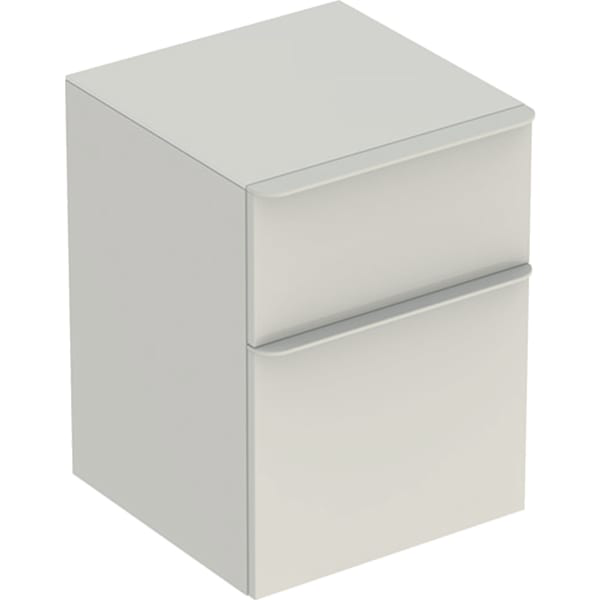 GE Smyle Seitenschrank, eckig mit 2 Schubladen, 45x60x47cm, sand-grau