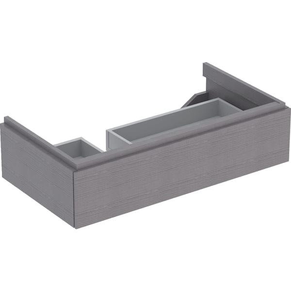 GE Xeno2 Unterschrank f. WT m. Ablg. re m .1 Schubl., 88x22x46,2cm, sculturagrau