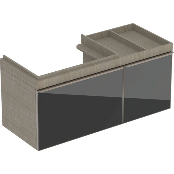 GE Citterio US f. WT, 2 Schubl. Ablg. re 118,4x55,4x50,4cm, Eiche graubraun
