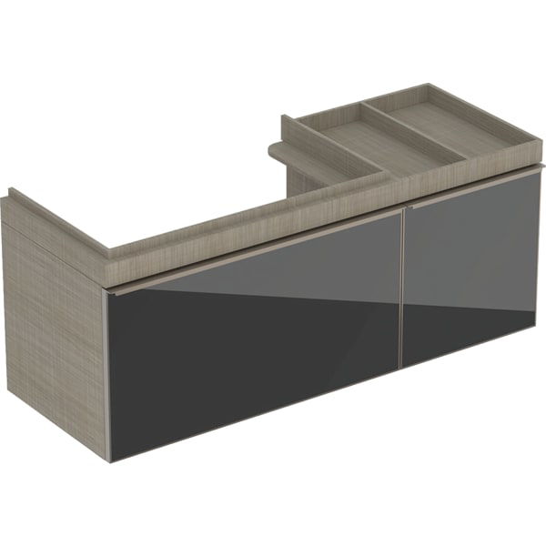GE Citterio US f. WT, 2 Schubl. Ablg. re 133,4x55,4x50,4cm, Eiche graubraun