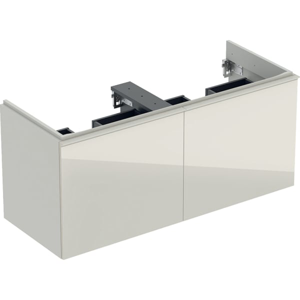 GE Acanto Unterschrank für Doppel-WT 2 Schubladen, 119x53,5x47,6cm, sand-grau
