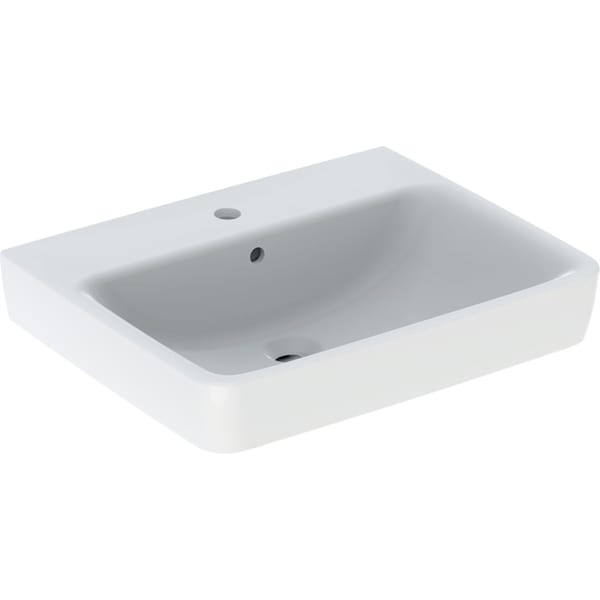 GE Renova Plan Aufsatzwaschtisch 60x48cm m. Hahnloch, m. Ül., weiß, KeraTect