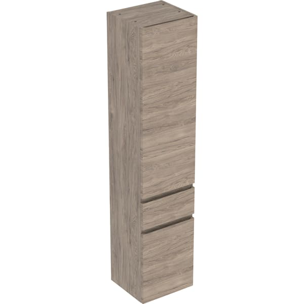 GE Renova Plan Hochschrank m. 2 Türen 1 Schubl., 39x180x36cm, Nussbaum hickory