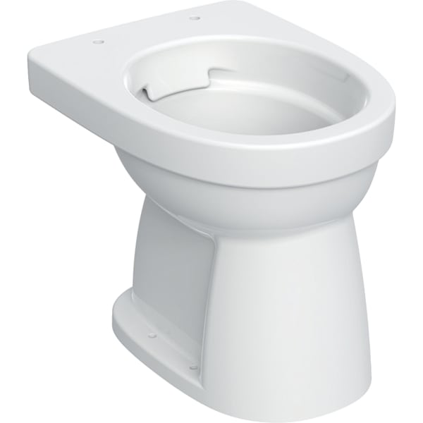 GE Renova Stand-WC Flachspüler Abg. vertikal, Rimfree, weiß, KeraTect