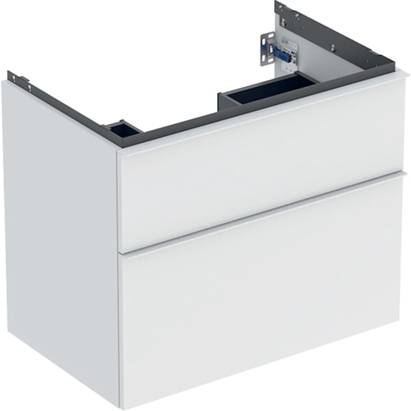 GE iCon Unterschrank für WT, 2 Schubl. 74x61,5x47,6cm, weiß matt