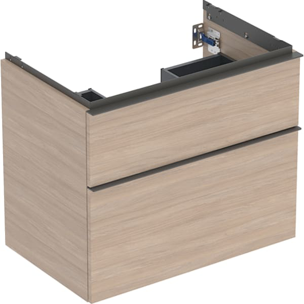 GE iCon Unterschrank für WT, 2 Schubl. 74x61,5x47,6cm, Eiche/Gr. Lava