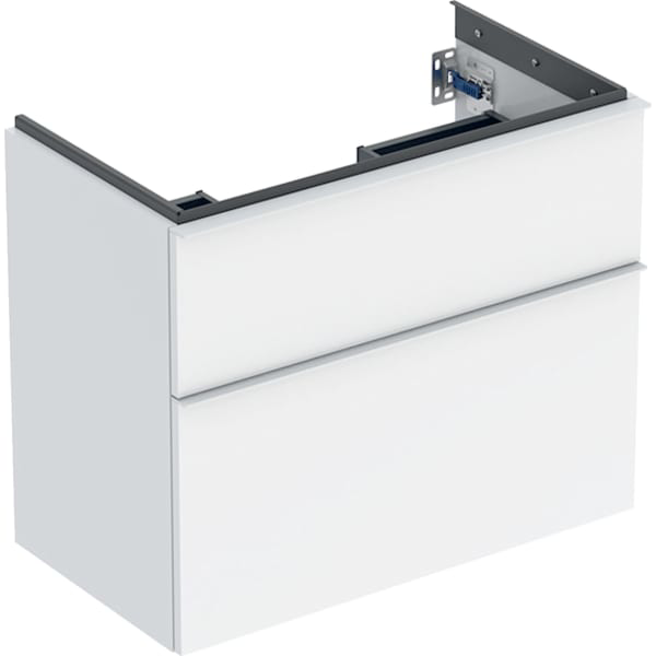 GE iCon Unterschrank f. WT, verk. Ausld. 74x61,5x41,6cm, weiß hgl./Gr. weiß matt