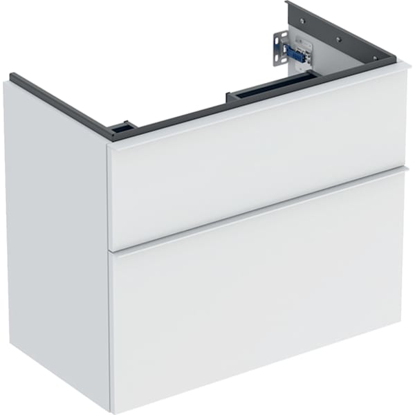 GE iCon Unterschrank f. WT, verk. Ausld. 74x61,5x41,6cm, 2 Schubl., weiß matt