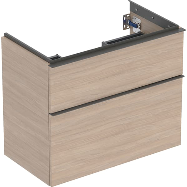 GE iCon Unterschrank f. WT, verk. Ausld. 74x61,5x41,6cm, Eiche/Gr. Lava