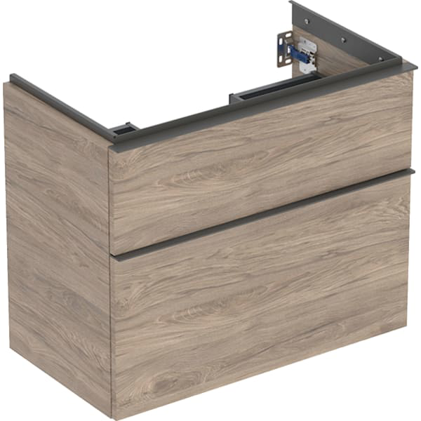 GE iCon Unterschrank f. WT, verk. Ausld. 74x61,5x41,6cm, Nussbaum hi./Gr. Lava