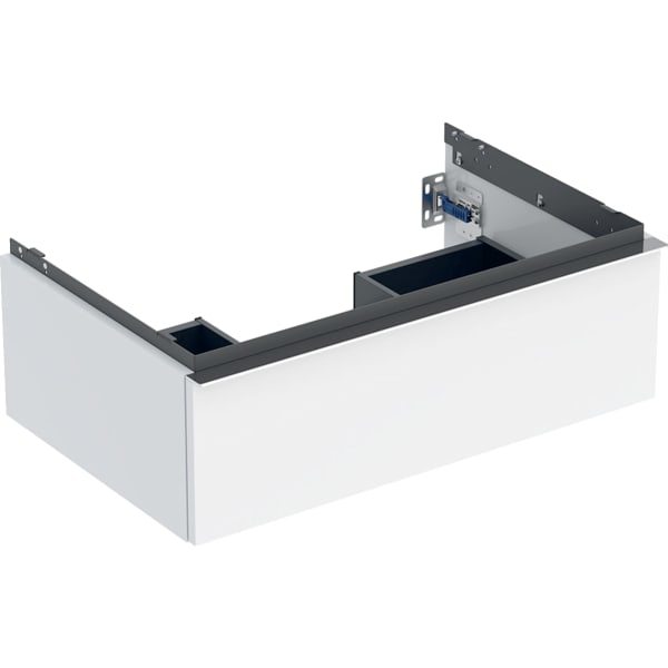 GE iCon Unterschrank für WT, 1 Schubl. 74x24,7x47,6cm, weiß hgl/Gr. chrom