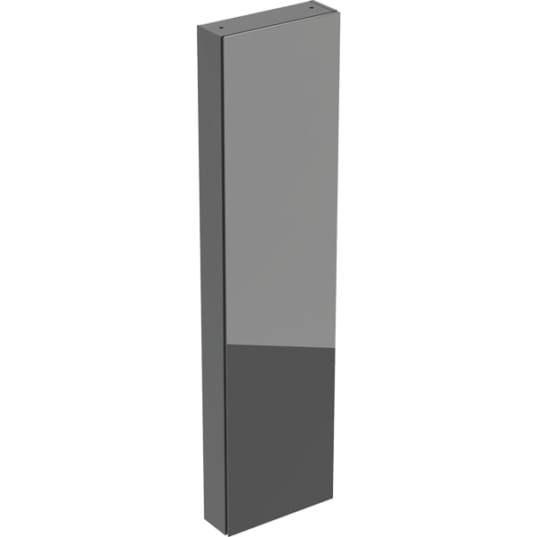 GE Hochschrank, 1 Tür u. i.Spiegel 45x180x15cm, lava matt/Glas lava