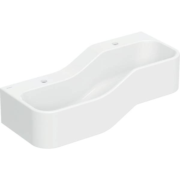 GE Bambini Spiel-/Waschlandschaft B:90cm 2 Waschpl., tieferes B li, 2 Hl., weiß