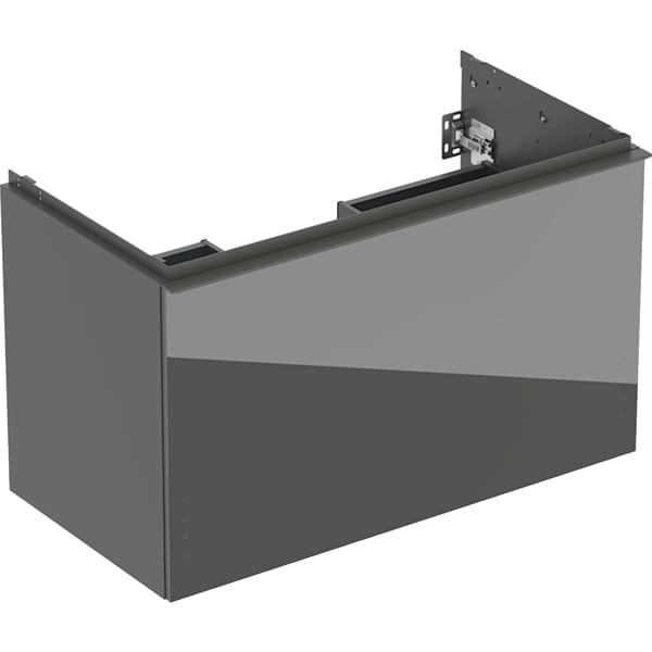 GE Acanto US für WT B:90cm, 1 Schubl. 1 i.Schubl., lava matt/Glas lava