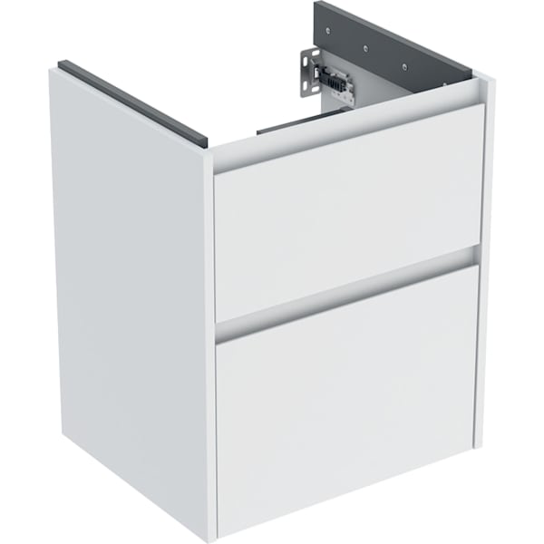 GE Renova Plan US f. WT, m. 2 Schubladen 50,4x60,6x40,5cm, weiß/l. seidenmatt