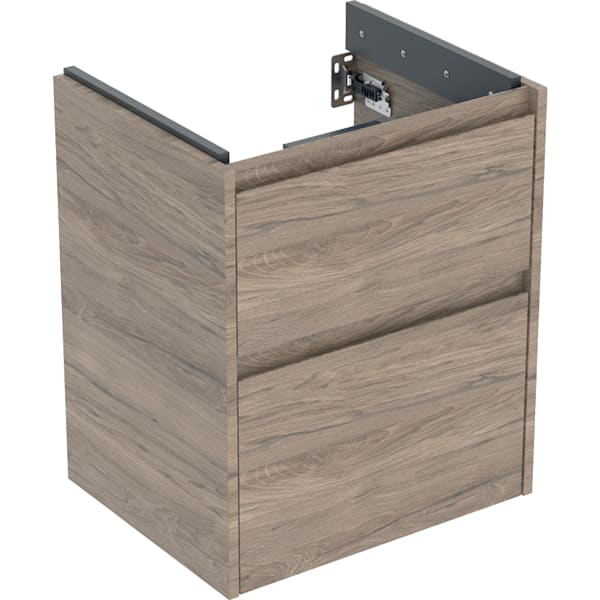 GE Renova Plan US f. WT, m. 2 Schubladen 50,4x60,6x40,5cm, Nussbaum hickory