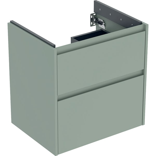 GE Renova Plan US f. WT, m. 2 Schubladen 59,5x60,6x44,6cm, salbeigrün/l. seidenm.