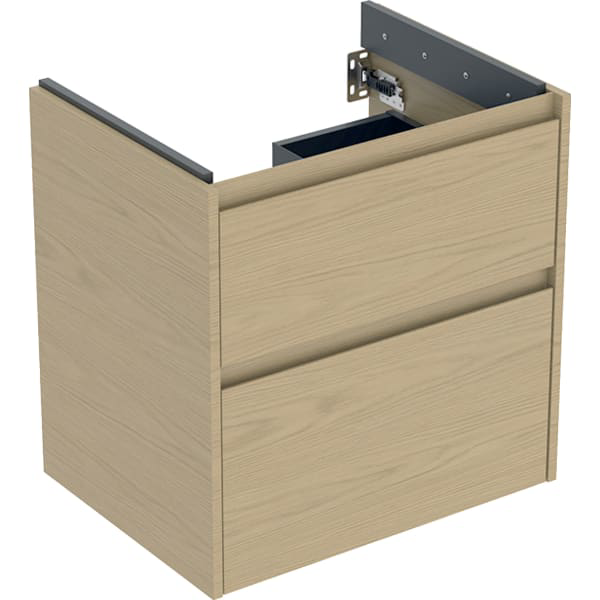 GE Renova Plan US f. WT, m. 2 Schubladen 59,5x60,6x44,6cm, Eiche natur