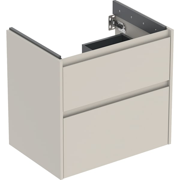 GE Renova Plan US f. WT, m. 2 Schubladen 64,4x60,6x44,6cm, sandgrau/l. seidenmatt