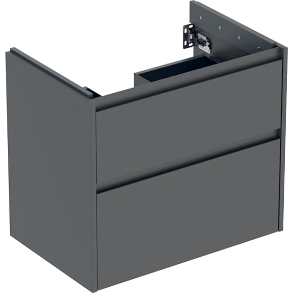 GE Renova Plan US f. WT, m. 2 Schubladen 69,3x60,6x44,6cm, lava/l. seidenmatt