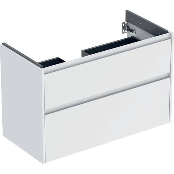 GE Renova Plan US f. WT, m. 2 Schubladen 94,8x60,6x44,6cm, weiß/l. seidenmatt