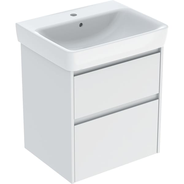 GE Renova Plan Set WT mit US, 2 Schubl. 60x69,7x44,6cm, weiß/l. seidenmatt