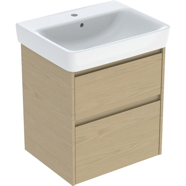 GE Renova Plan Set WT mit US, 2 Schubl. 60x69,7x44,6cm, Eiche natur